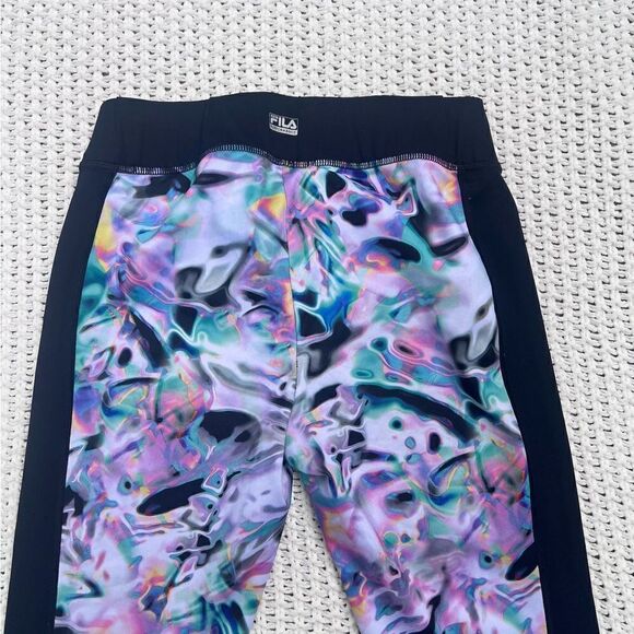 FILA Capri Legging Oil Slick Color Marbled Small - Picture 3 of 5